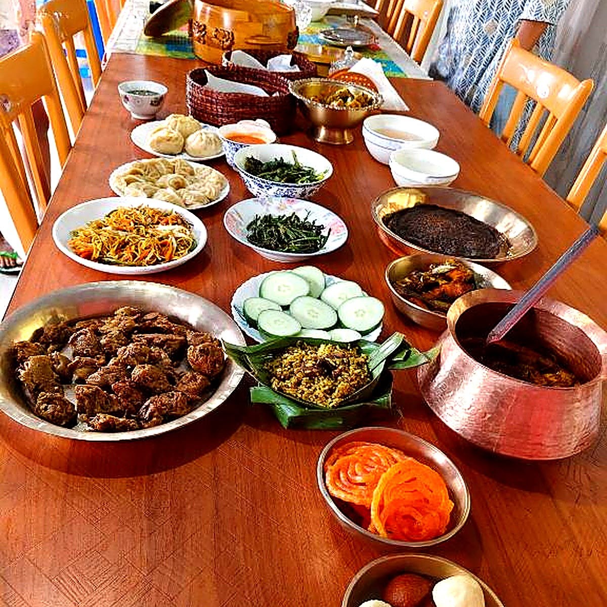 A generous homemade spread